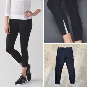Lululemon | Rebel Runner Crop 23" Black | Size 6